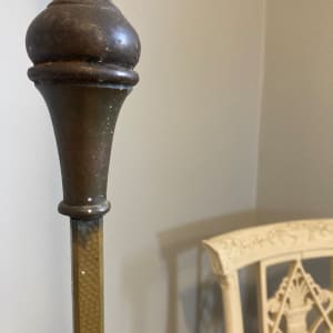 1930's iron and brass floor lamp 