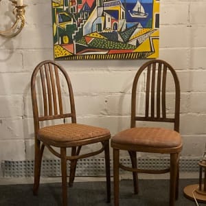 Pair of early bent wood Phoenix side chairs 