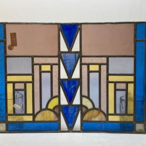 ART DECO stained glass panel 