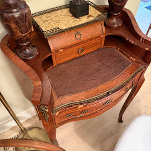 Marble top small French desk 