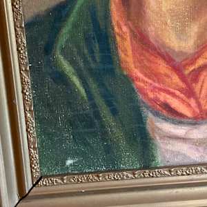 framed original oil painting portrait dated 1934 