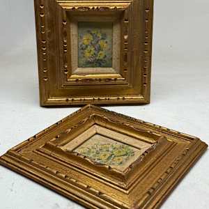 Framed painting floral still life 