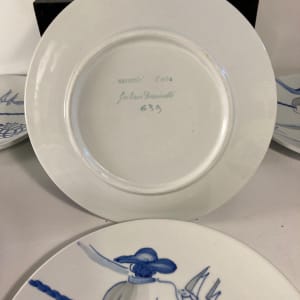 Hand painted Italian fishing motif 8 1/4" plate(s) 