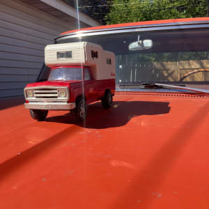 vintage TONKA Red pick up camper 