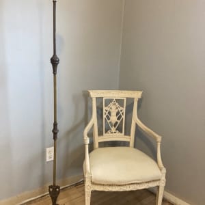 1930's iron and brass floor lamp 