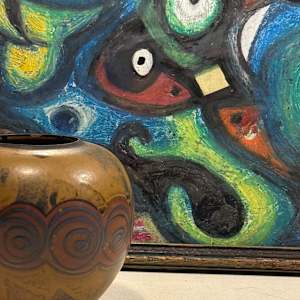 Paris flea market Original abstract painting 