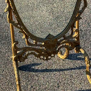 Vintage ornate oval cheval mirror, Image 3.