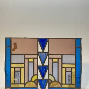 ART DECO stained glass panel 