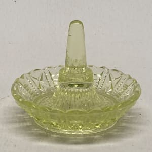 Art Deco glow in the dark ring dish perfume 