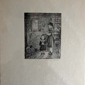 Signed 1931 lithograph "Early Rising" by Lauren Ford