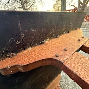 Gustav Stickley trestle table, Image 5.