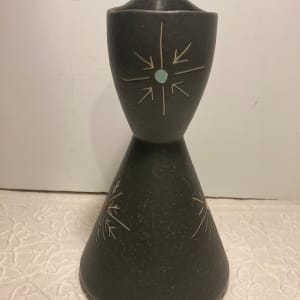 mid century modern black vase 