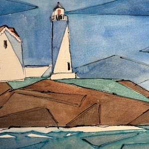 modern lighthouse painting 