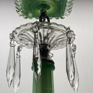 1940's green ceiling light fixture 