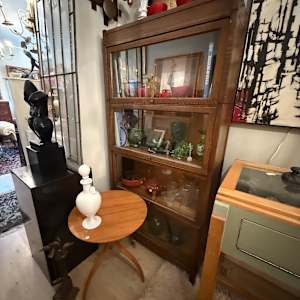 4 section mission oak stacking bookcase 