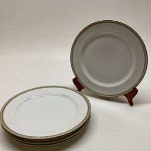 Limoges Greek Key set of 4 9" plates 