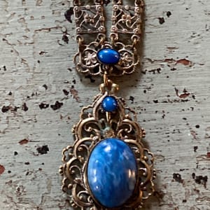 1930's ornate lapis necklace 