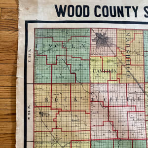 1918 Wood County school district map 
