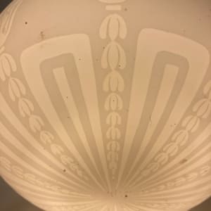 vintage etched calcite style ceiling fixture 