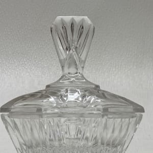 Clear covered perfume powder dish 