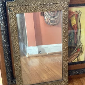 Framed ornate vintage mirror