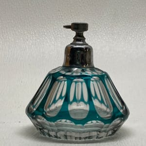 turquoise cut to clear perfume bottle by Perfume 