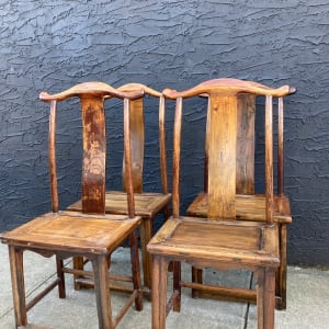 4 Hand carved Chinese chairs 