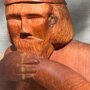 Vintage hand carved wood Voyageur 