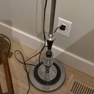 Art Deco chrome bridge lamp 