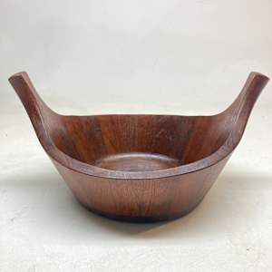 Jens Quistgaard Staved teak Dansk serving bowl 