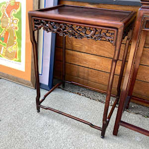 Carved Asian side table