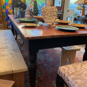 Vintage pine harvest table 