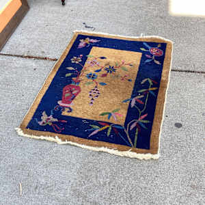 vintage art deco Chinese rug 