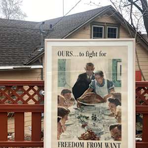 Large 1944 Freedom From Want Norman Rockwell 