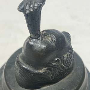 Mercury sculpture on marble base 