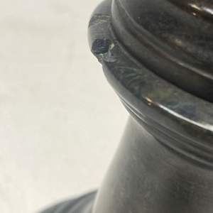 Mercury sculpture on marble base 