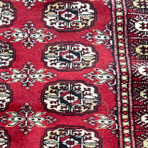 hand made antique wool Bokara runner 