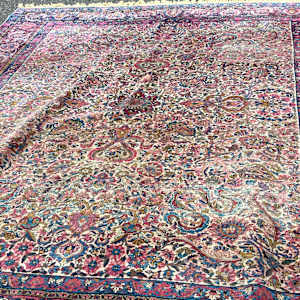 large hand made wool room sized rug 