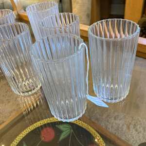Set of 6 Italian water glasses 