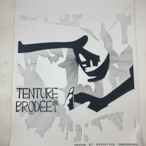 Vintage Tenture Brodée black and white French poster 