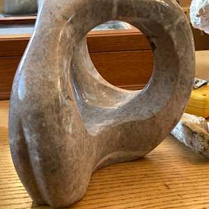polished pink marble sculpture 