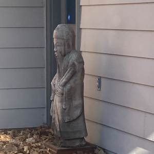 Carved wooden Asian figure