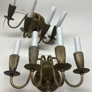 Brass wall sconces 