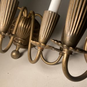 Brass wall sconces 