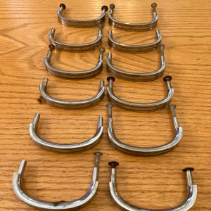Set of 12 horse shoe silver handles 