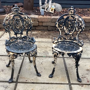 Cast Iron garden chairs 