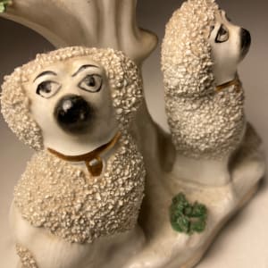 Staffordshire dog bud vase 