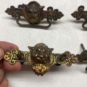 Set of 6 lion Victorian handles 