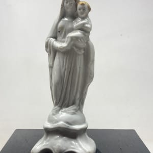 Pottery Madonna and Child figure 