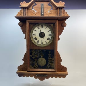 wall mounted oak kitchen clock 